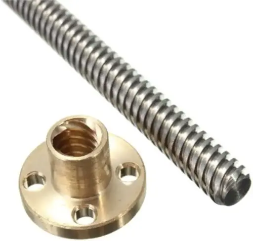 Lead Screw with Copper Nut 8mm x 2P, 500 L ,4 start